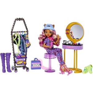 imageMonster High Doll ampamp Playset Clawdeen Wolf Bootique Studio with Fashion Accessories 20 Pieces for MixampampMatch Outfits