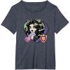 imageMonster High  Clawdeen Valentines Day Candy Heart TShirtHeather Blue