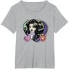 imageMonster High  Clawdeen Valentines Day Candy Heart TShirtHeather Grey