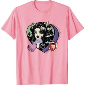 imageMonster High  Clawdeen Valentines Day Candy Heart TShirtPink