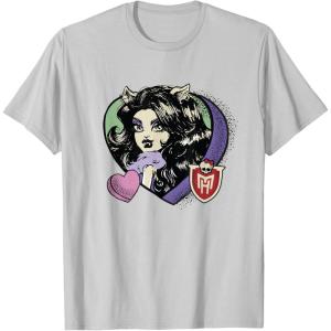 imageMonster High  Clawdeen Valentines Day Candy Heart TShirtSilver Grey