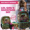 imageAI ACCESSORY INNOVATIONS Monster High 4 Piece Backpack Set Clawdeen Wolf Cleo DeNile Dracularua Frankie Stein ampamp Lagoona Blue Bookbag Flip Sequins 16 School Bag Black ampamp PinkOmg