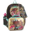 imageAI ACCESSORY INNOVATIONS Monster High 4 Piece Backpack Set Clawdeen Wolf Cleo DeNile Dracularua Frankie Stein ampamp Lagoona Blue Bookbag Flip Sequins 16 School Bag Black ampamp PinkOmg