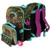 imageAI ACCESSORY INNOVATIONS Monster High 4 Piece Backpack Set Clawdeen Wolf Cleo DeNile Dracularua Frankie Stein ampamp Lagoona Blue Bookbag Flip Sequins 16 School Bag Black ampamp PinkOmg