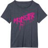 imageMonster High  Valentines Day Drip Logo TShirtHeather Blue