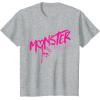 imageMonster High  Valentines Day Drip Logo TShirtHeather Grey