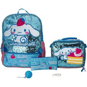 imageAI ACCESSORY INNOVATIONS Monster High 4 Piece Backpack Set Clawdeen Wolf Cleo DeNile Dracularua Frankie Stein ampamp Lagoona Blue Bookbag Flip Sequins 16 School Bag Black ampamp PinkKawaii