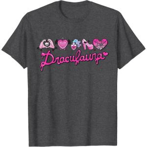 imageMonster High  Draculaura Heart Icons TShirtDark Heather Grey