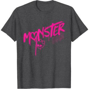 imageMonster High  Valentines Day Drip Logo TShirtDark Heather Grey