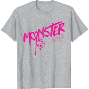 imageMonster High  Valentines Day Drip Logo TShirtHeather Grey
