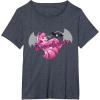 imageMonster High  Draculaura Bat Silhouette TShirtHeather Blue