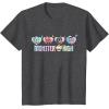 imageMonster High  Frankie Clawdeen Cleo Lagoona Hearts TShirtDark Heather Grey