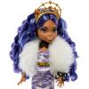 imageMonster High Howliday Winter Edition Doll Clawdeen Wolf Collectible in ICY Lavender Gown with Furry Boa ampamp Accessories