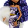 imageMonster High Howliday Winter Edition Doll Clawdeen Wolf Collectible in ICY Lavender Gown with Furry Boa ampamp Accessories