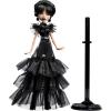 imageMonster High Wednesday Doll RaveN Wednesday Collectible in Black Gothic Gown Inspired by Dance Scene Premium Accessories and Doll Stand