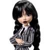 imageMonster High Wednesday Doll and Accessories Wednesday Addams Collectible in Nevermore Academy Uniform with Thing and Backpack Doll StandMulticolor