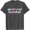 imageMonster High  Frankie Clawdeen Cleo Lagoona Hearts TShirtDark Heather Grey