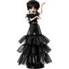 imageMonster High Wednesday Doll RaveN Wednesday Collectible in Black Gothic Gown Inspired by Dance Scene Premium Accessories and Doll Stand