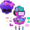 imagePolly Pocket Monster High Playset with 3 Micro Dolls ampamp 10 Accessories Opens to High School Collectible Travel Toy with StorageMulticolor