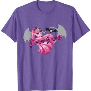imageMonster High  Draculaura Bat Silhouette TShirtPurple Heather
