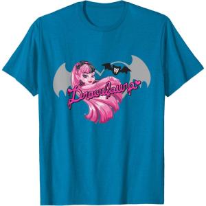 imageMonster High  Draculaura Bat Silhouette TShirtSapphire Blue