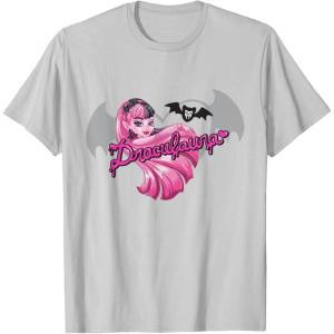 imageMonster High  Draculaura Bat Silhouette TShirtSilver Grey