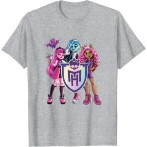imageMonster High  Draculaura Frankie Clawdeen TShirtHeather Grey
