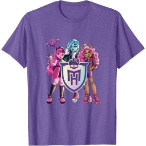 imageMonster High  Draculaura Frankie Clawdeen TShirtPurple Heather