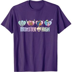 imageMonster High  Frankie Clawdeen Cleo Lagoona Hearts TShirtPurple