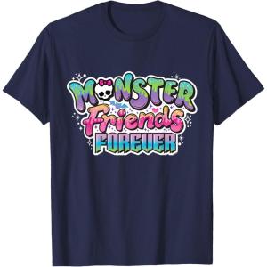 imageMonster High  Monster Friends ForeverLiterally TShirtNavy Blue