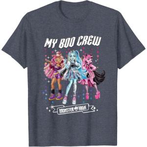 imageMonster High  My Boo Crew Clawdeen Frankie Draculaura TShirtHeather Blue