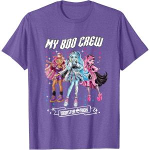imageMonster High  My Boo Crew Clawdeen Frankie Draculaura TShirtPurple Heather