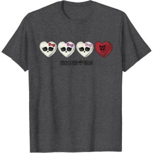 imageMonster High  Valentines Day Candy Hearts TShirtDark Heather Grey