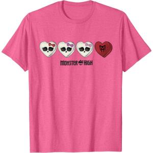 imageMonster High  Valentines Day Candy Hearts TShirtPink Heather