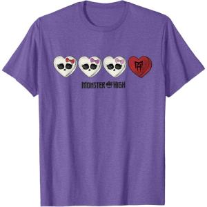 imageMonster High  Valentines Day Candy Hearts TShirtPurple Heather