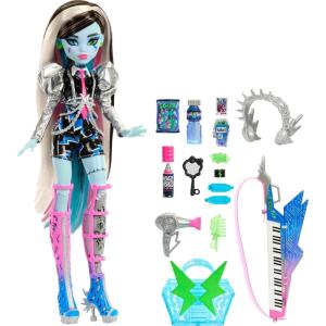 imageMonster High Doll Amped Up Frankie Stein Rockstar with Instrument ampamp PerformanceThemed Accessories Like Headphones