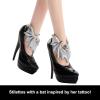 imageMonster High Doll Elvira Mistress of The Dark Collectible in Black Faux Leather Dress with Silvery Batwing Cape and Premium Accessories