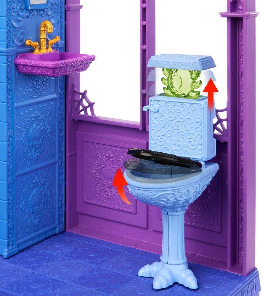 imageMonster High Bootique Hotel Doll House Foldable Playset with Spooky Surprises in Every Room and 13 Pieces Including Furniture and Accessories
