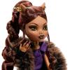 imageMonster High Doll Clawdeen Wolf House of Wolf Collectible with Faux Fur Jacquard Coat Purple Blazer Dress Pantaboots and Golden Accessories