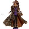 imageMonster High Doll Clawdeen Wolf House of Wolf Collectible with Faux Fur Jacquard Coat Purple Blazer Dress Pantaboots and Golden Accessories