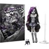 imageMonster High Reel Drama Doll Cleo De Nile Black and White Reproduction Collectible with DollSize and LifeSize Posters Horror Flick Theme and PetClawdeen Wolf