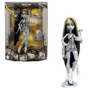 imageMonster High Reel Drama Doll Cleo De Nile Black and White Reproduction Collectible with DollSize and LifeSize Posters Horror Flick Theme and PetCleo De Nile