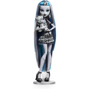 imageMonster High Reel Drama Doll Cleo De Nile Black and White Reproduction Collectible with DollSize and LifeSize Posters Horror Flick Theme and PetFrankie Stein