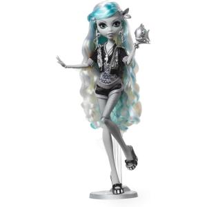 imageMonster High Reel Drama Doll Cleo De Nile Black and White Reproduction Collectible with DollSize and LifeSize Posters Horror Flick Theme and PetLagoona Blue