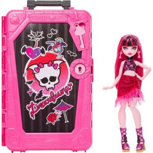 imageMonster High Skulltimate Secrets Jinafire Long Doll and Accessories Set Destination Goregeous Oasis with Suitcase and 19 Surprises Like ClothesDraculaura