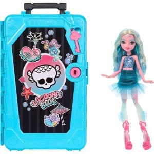 imageMonster High Skulltimate Secrets Jinafire Long Doll and Accessories Set Destination Goregeous Oasis with Suitcase and 19 Surprises Like ClothesLagoona Blue
