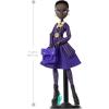imageMonster High x Wednesday Doll and Accessories Bianca Barclay Collectible in Nevermore Academy Uniform with Siren Amulet Backpack and Doll Stand