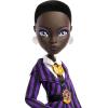 imageMonster High x Wednesday Doll and Accessories Bianca Barclay Collectible in Nevermore Academy Uniform with Siren Amulet Backpack and Doll Stand