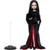 image:imageMonster High x Wednesday Doll Morticia Addams Collectible in Black and Crimson Velvet Dress with Jewelry ShowInspired Heels and Doll Stand