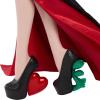 image:imageMonster High x Wednesday Doll Morticia Addams Collectible in Black and Crimson Velvet Dress with Jewelry ShowInspired Heels and Doll Stand